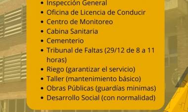 ATENCION: CIERRE DEPENDENCIAS MUNICIPALES