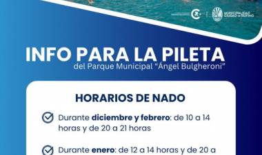 HORARIO DE NADO EN LA PILETA DEL PARQUE