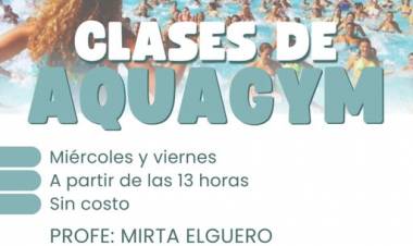 SUMATE A LAS CLASES DE AQUAGYM...!!!