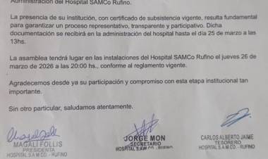 HOSPITAL SAMCO: CONVOCATORIA A ASAMBLEA
