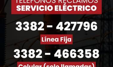 CELR: SERVICIO ELECTRICO- TELEFONOS DE CONTACTO