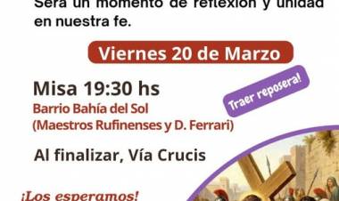 HOY: MISA Y VIA CRUCIS