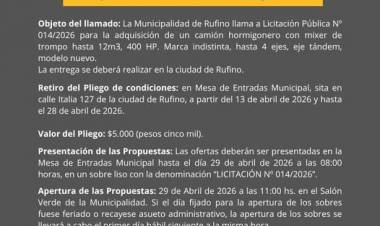 LICITACION PUBLICA  N° 14/2026
