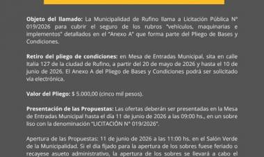 LICITACION PUBLICA N| 19/2026