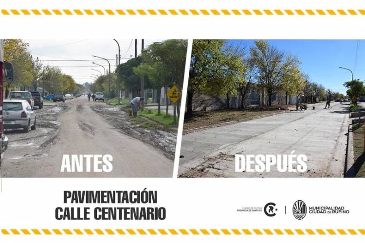 PAVIMENTACION EN CALLE CENTENARIO