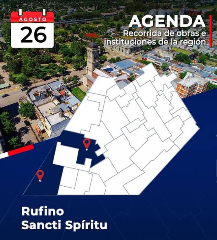 AGENDA SENADOR ENRICO JUEVES 26; RUFINO- SANCTI SPIRITU