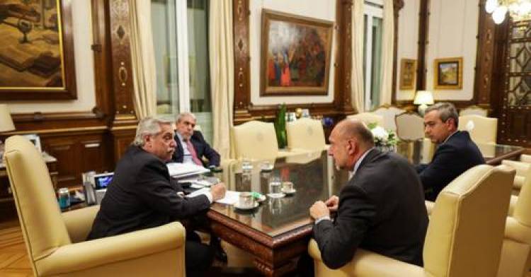 GOBERNADOR OMAR PEROTTI REUNIDO CON EL PRESIDENTE ALBERTO FERNANDEZ