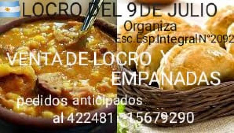LOCRO Y EMPANADAS PARA EL 9 DE JULIO...!!!