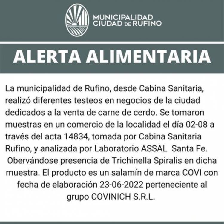 ALERTA ALIMENTARIA