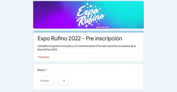 EXPO RUFINO 2022 PRE INSCRIPCION