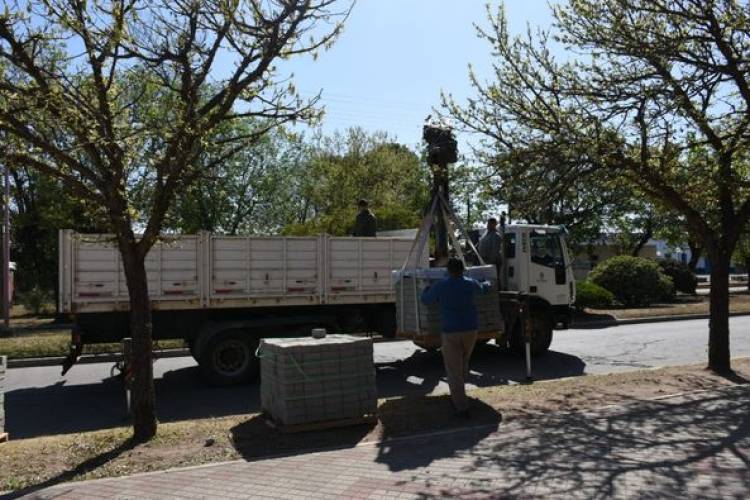 RENOVACION DE VEREDAS EN PLAZA SARMIENTO