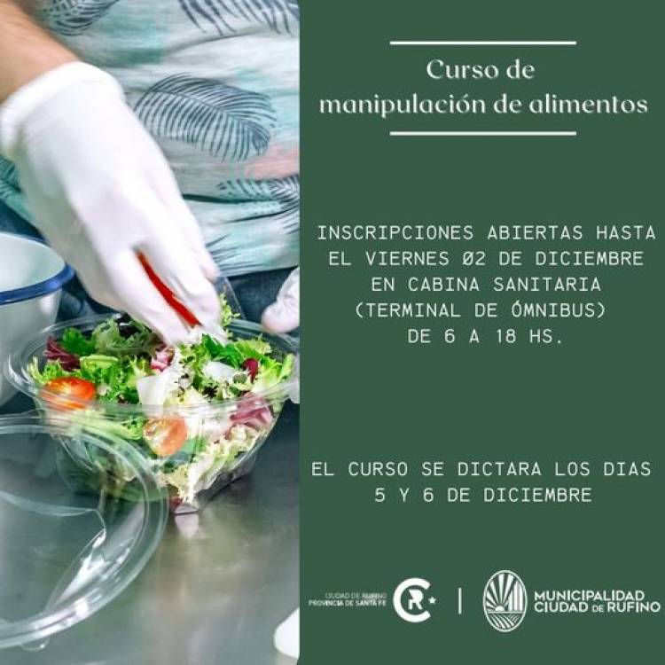 CURSO DE MANIPULACION DE ALIMENTOS