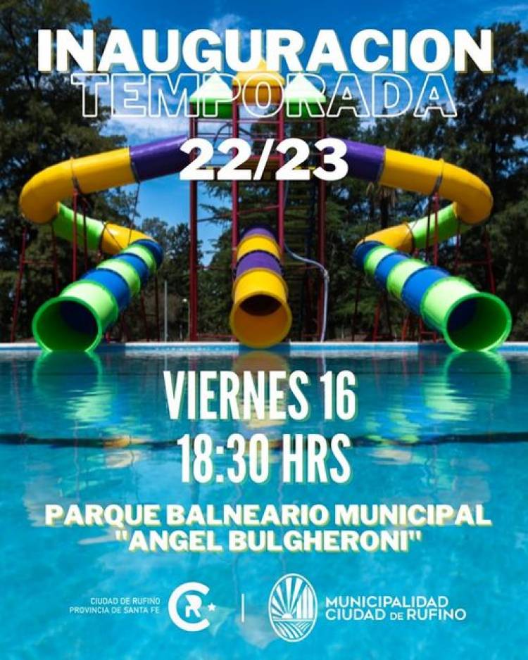 HOY...!!! INAUGURACION PILETA EN PARQUE "ANGEL BULGHERONI"
