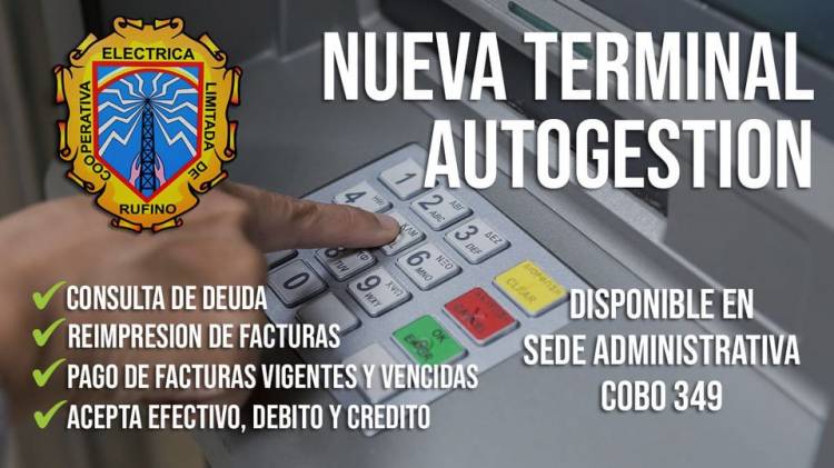 COOPERATIVA ELECTRICA LIMITADA DE RUFINO: NUEVA TERMINAL DE AUTOGESTION