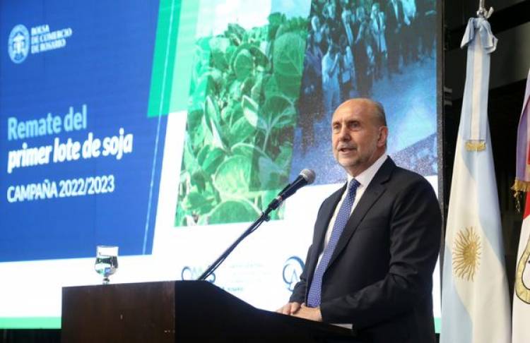 GOBERNADOR OMAR PEROTTI; REMATE DEL 1° LOTE DE SOJA CAMPAÑA 2023/23 BOLSA DE COMERCIO ROSARIO