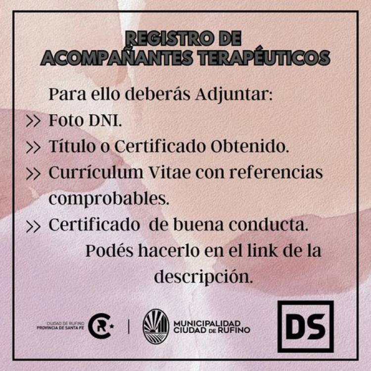 REGISTRO DE ACOMPAÑANTES TERAPEUTICOS