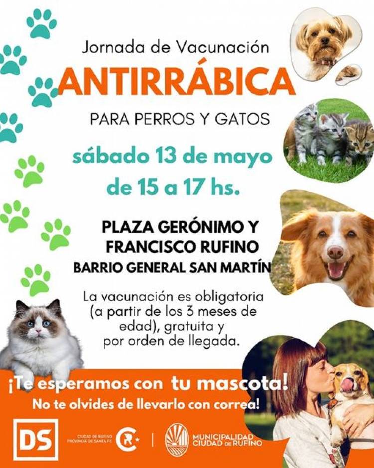 JORNADA DE VACUNACION ANTIRRABICA-  ACTIVIDAD REPROGRAMADA