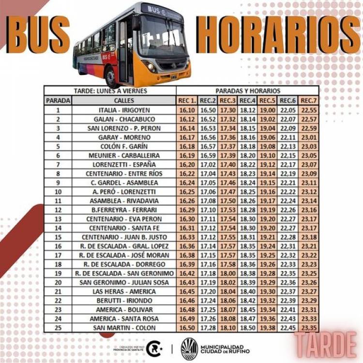 SERVICIO NOCTURNO DE BUS