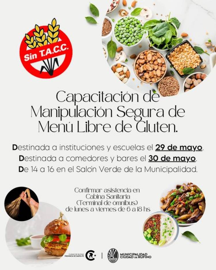 CAPACITACION DE MANIPULACION SEGURA DE MENU LIBRE DE GLUTEN