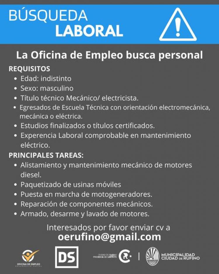 OFICINA DE EMPLEOS: BUSQUEDA DE PERSONAL