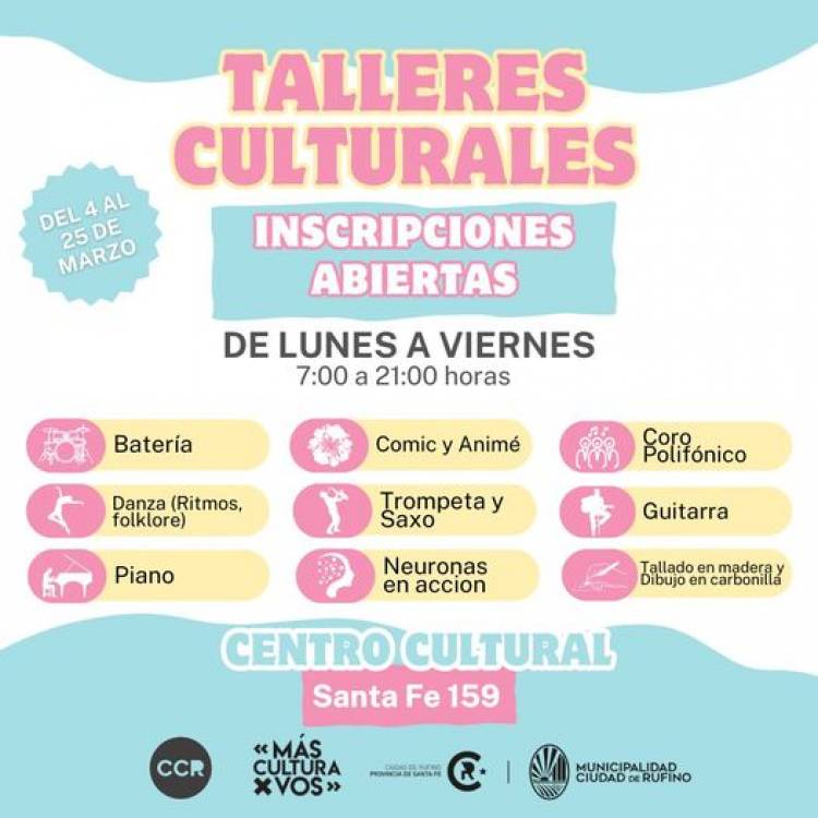 INSCRIPCION TALLERES CULTURALES 2024