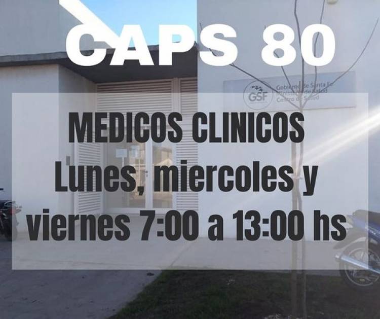 SAMCO RUFINO: VOLVIERON LOS MEDICOS CLINICOS A LOS CAPS