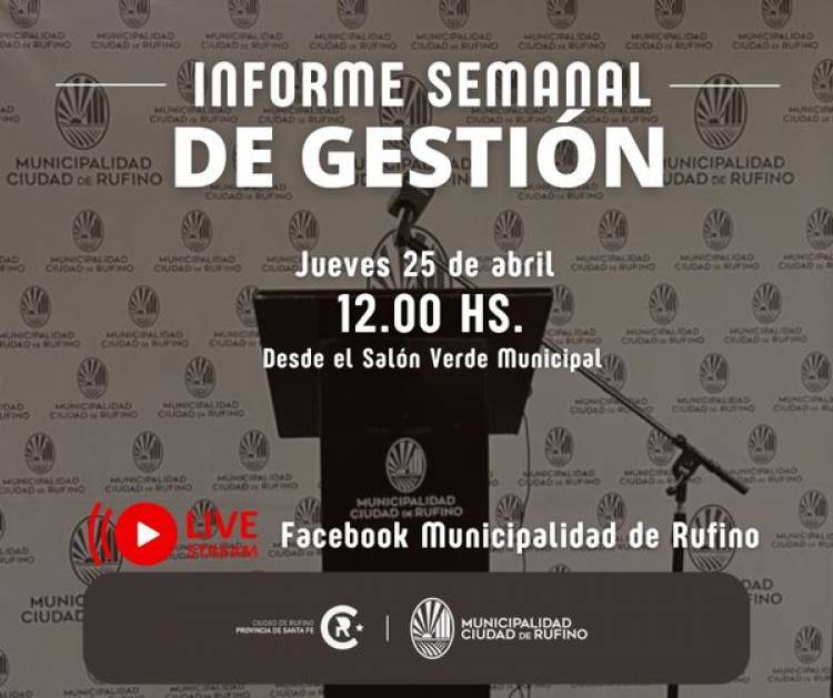 TERCER INFORME SEMANAL DE GESTION
