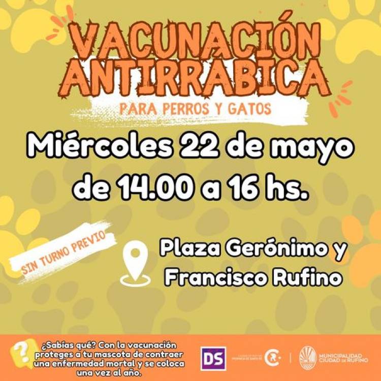 HOY...!!! VACUNACION ANTIRRABICA