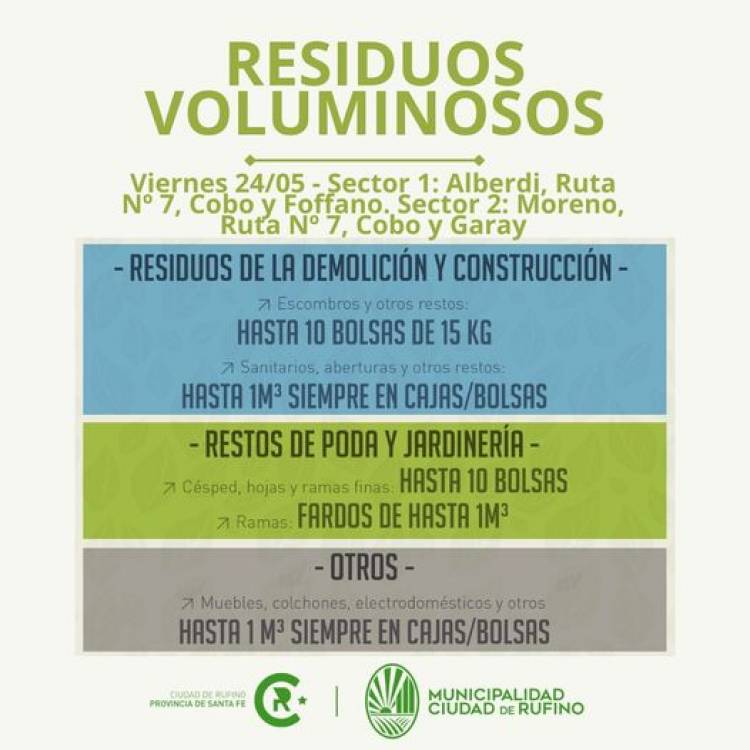 RECOLECCION RESIDUOS VOLUMINOSOS_ VIERNES 24/5