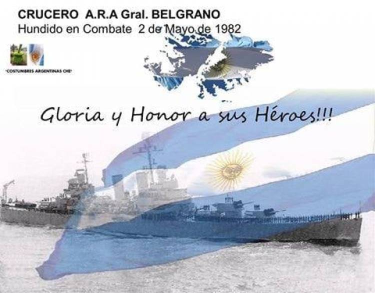 2 DE MAYO: DIA DEL HUNDIMIENTO AL CRUCERO GRAL. BELGRANO
