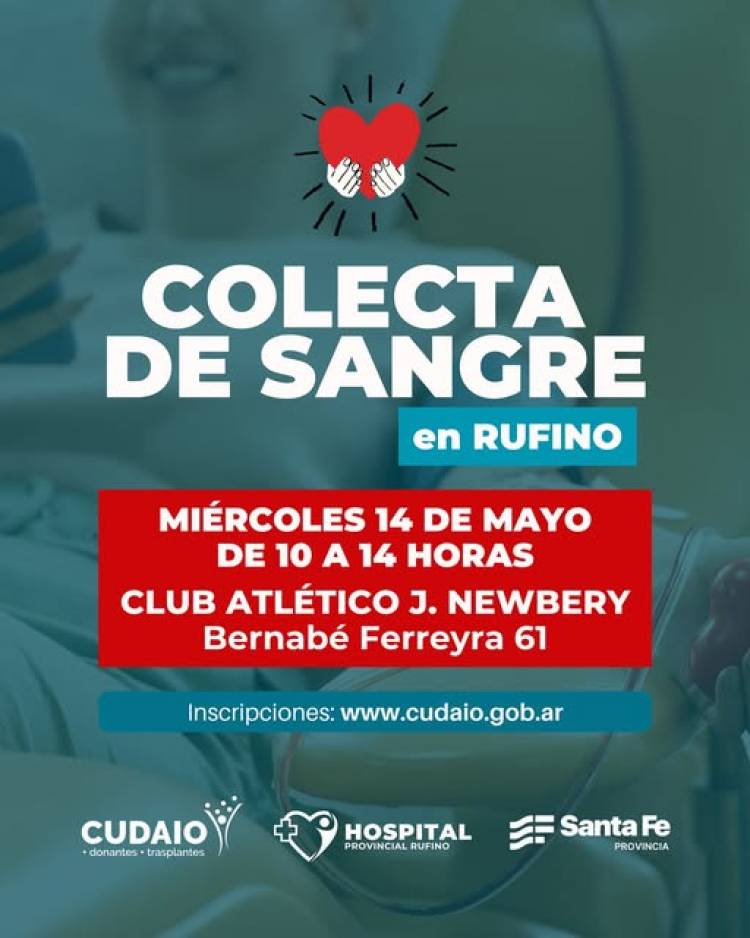 SAMCO RUFINO: COLECTA DE SANGRE EN RUFINO