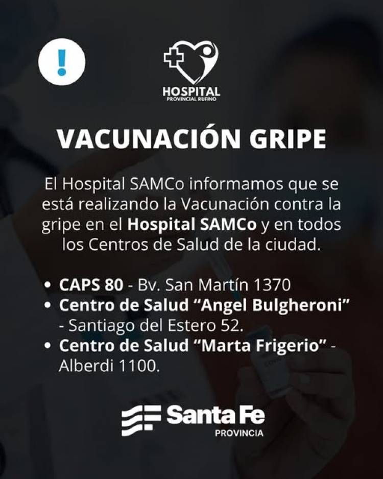 SAMCO RUFINO: VACUNACION GRIPE