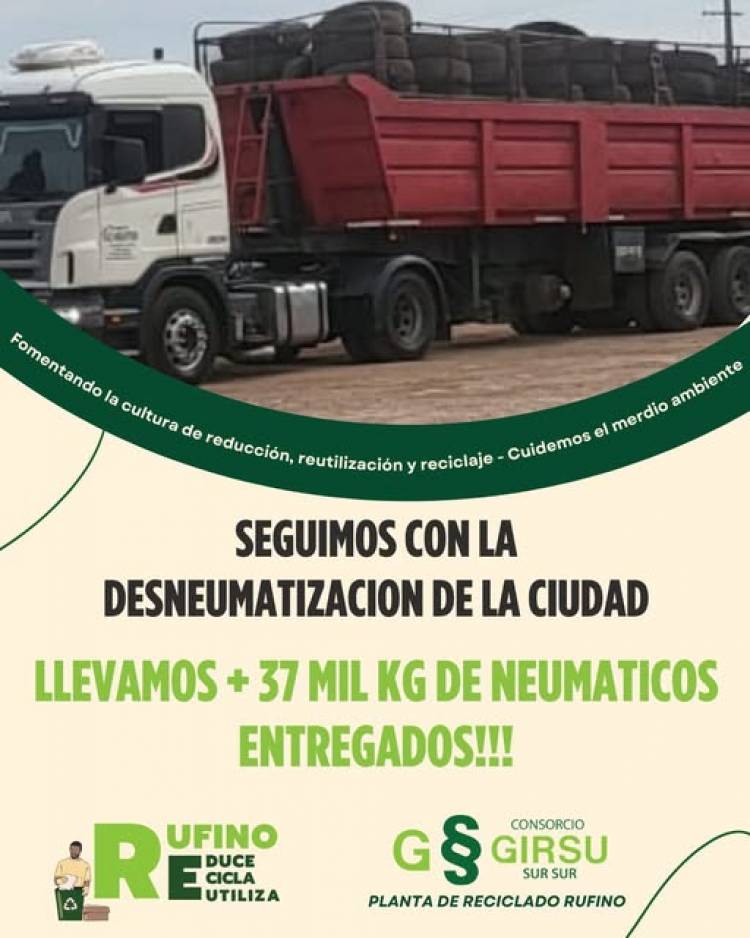 PLANTA DE RECICLADO DE RUFINO: DESNEUMATIZACION