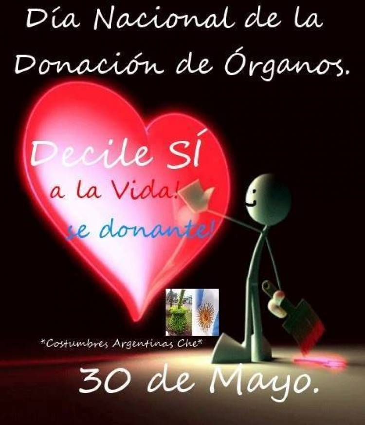 30 DE MAYO: DIA NACIONAL DE LA DONACION DE ORGANOS Y TEJIDOS