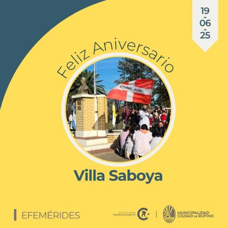 FELIZ ANIVERSARIO VILLA SABOYA...!!!