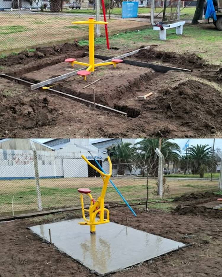 AVANZAN LOS TRABAJOS EN PLAZA "ANTONIO CARRIZO"
