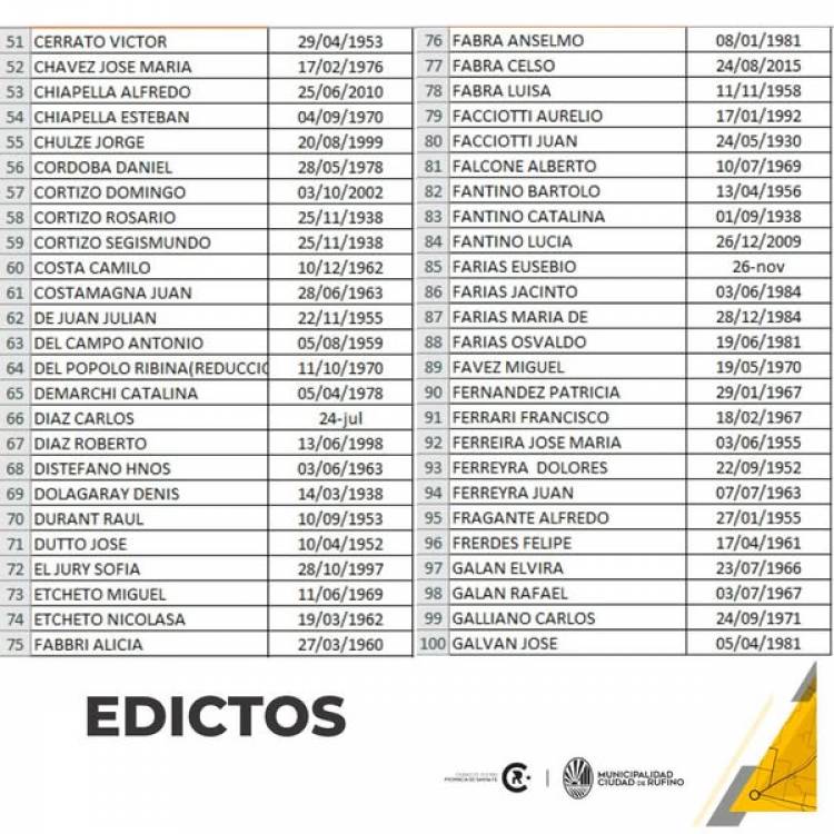 EDICTO