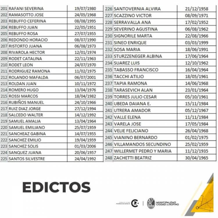 EDICTO