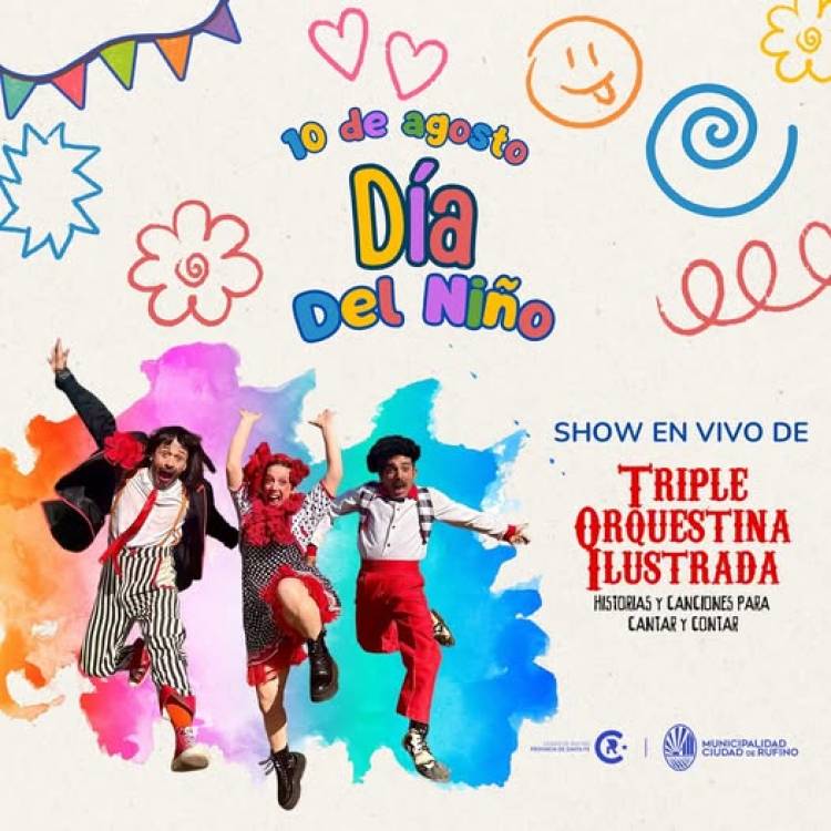 TRIPLE ORQUESTINA ILUSTRADA EN EL DIA DEL NIÑO