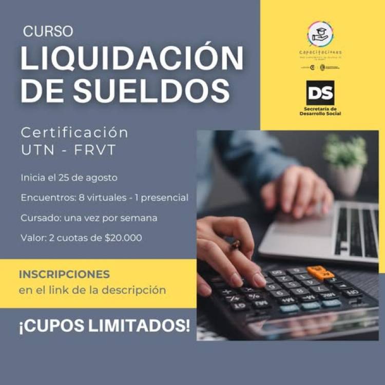 ABRIMOS UNA NUEVA CAPACITACION: CURSO DE LIQUIDACION DE SUELDOS