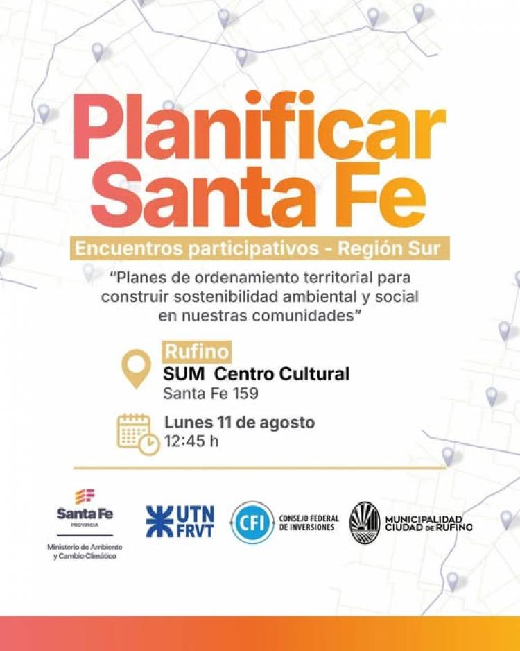ENCUENTRO PARTICIPATIVO DEL PROGRAMA PLANIFICADOR SANTA FE EN RUFINO