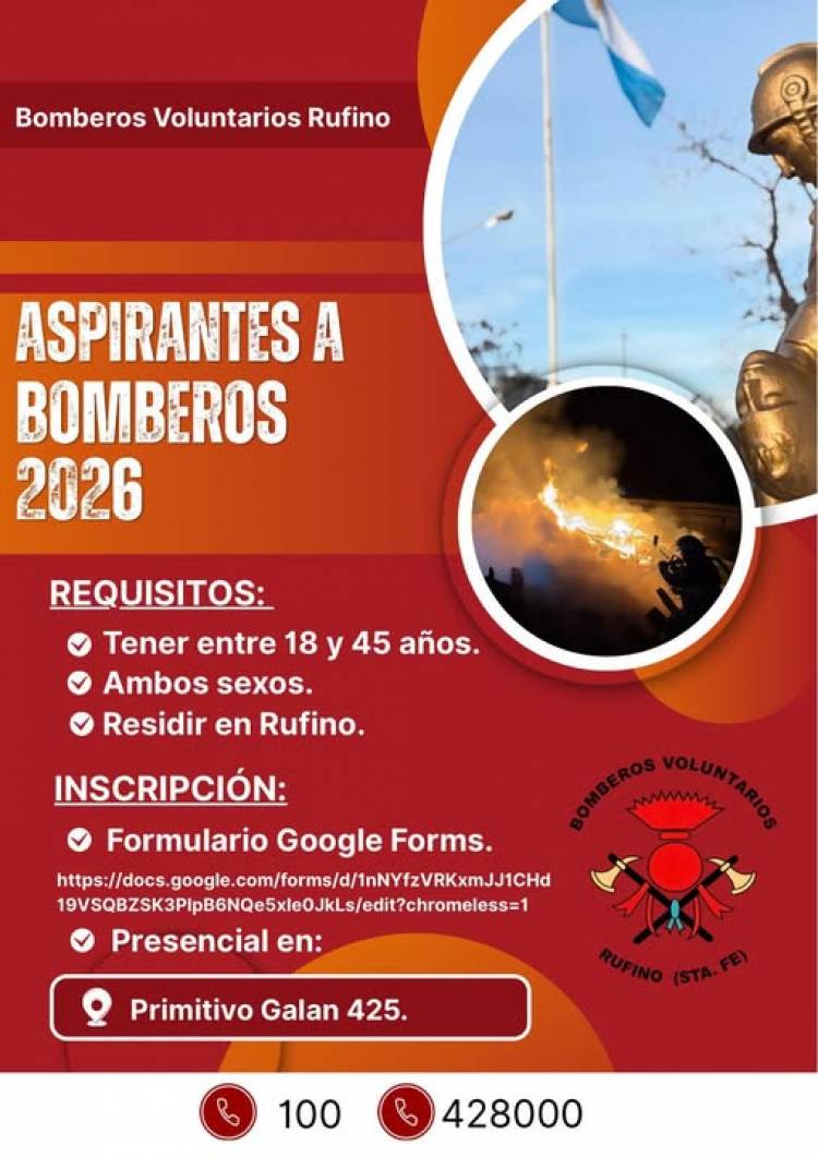 BOMBEROS VOLUNTARIOS: ASPIRANTES