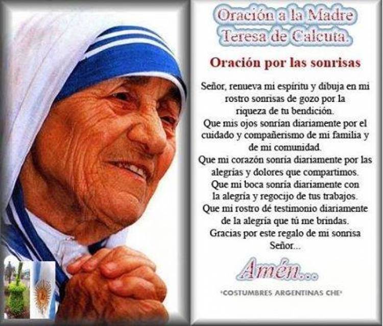 26 DE AGOSTO: DIA DEL NATALICIO DE TERESA DE CALCUTA- MONJA