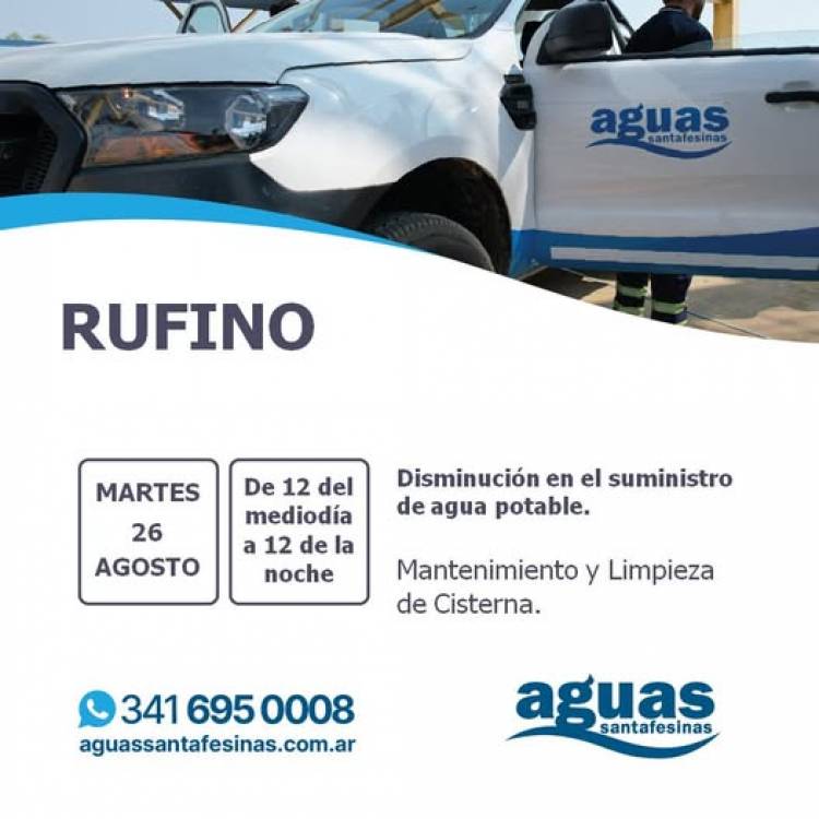 AGUAS SANTAFESINAS INFORMA: