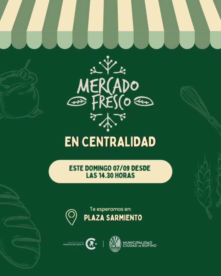 ESTE DOMINGO MERCADO FRESCO EN CENTRALIDAD