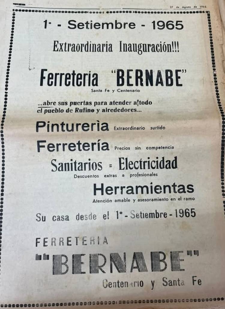 MUSEO RUFINO: FERRETERIA BERNABE