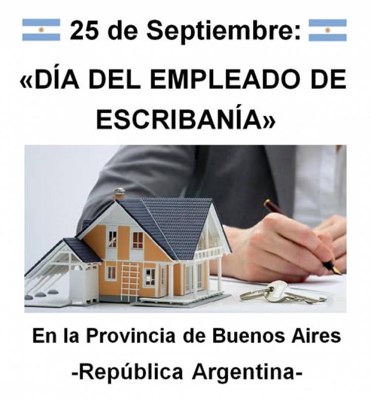 25 DE SETIEMBRE: DIA DEL EMPLEADO DE ESCRIBANIA