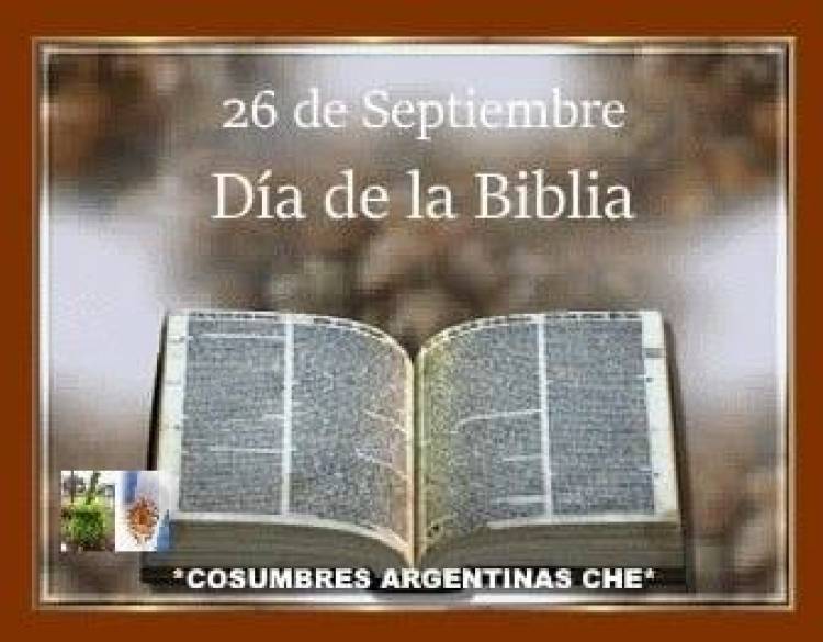 26 DE SETIEMBRE: DIA DE LA BIBLIA