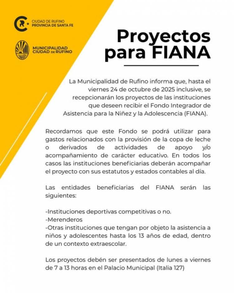IMPORTANTE...!!! PROYECTOS PARA FIANA