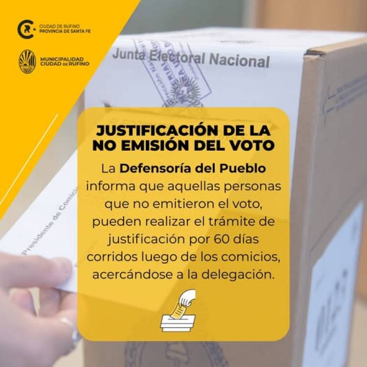 TRAMITE JUSTIFICACION DE LA NO EMISION DE VOTO